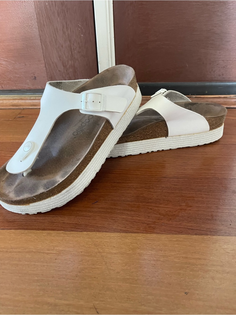Papillio by Birkenstock White Gizeh Thong Sandals